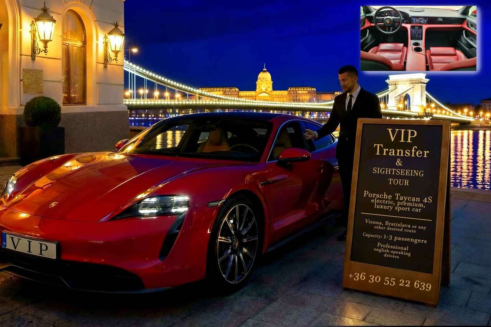 Budapeste: passeio privado de luxo pela cidade num Porsche Taycan elétrico